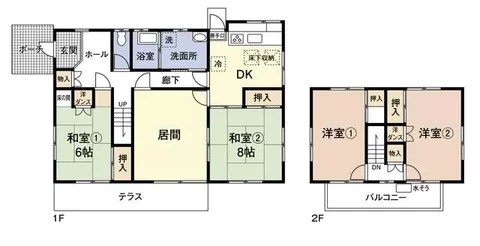 Ichihara City, Nishikogoshi (Mabataki Station) 2-story building 5DK