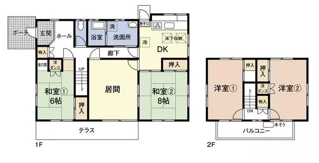 Ichihara City, Nishikogoshi (Mabataki Station) 2-story building 5DK
