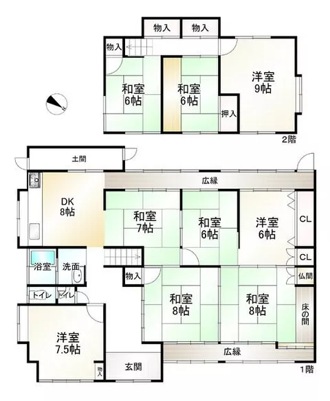 Ayabe City, Monobe-cho Higashimachi-suji (Ayabe Station) 2-story building 9DK