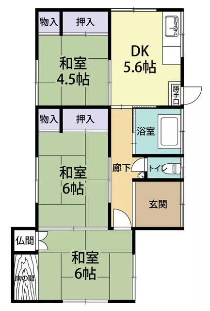 Kanonji City, Ikuta Town (Kanonji Station) single-story building 3DK