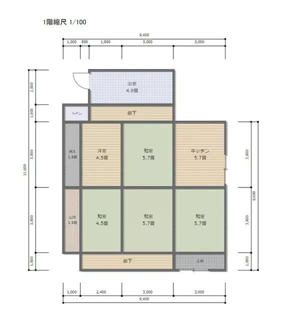 Nishinoomote City, Genwa, single-story, 5K