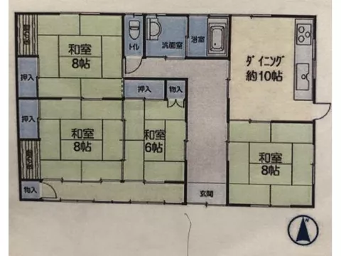 ◆100㎡ single-story house♪◆Land over 60 tsubo♪◆4 Japanese-style rooms and a detached building◆Parking for more than 3 cars - Image 3