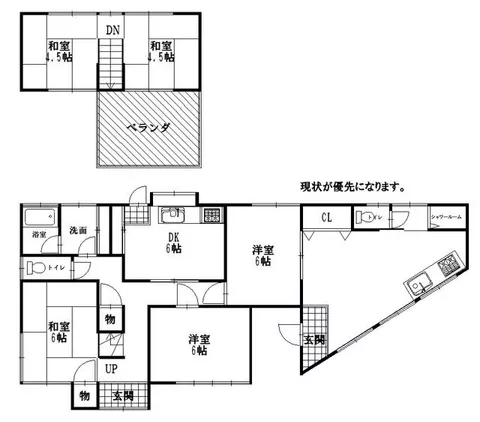 Matsuyama City Kume Kubota Town 2-story 5DK