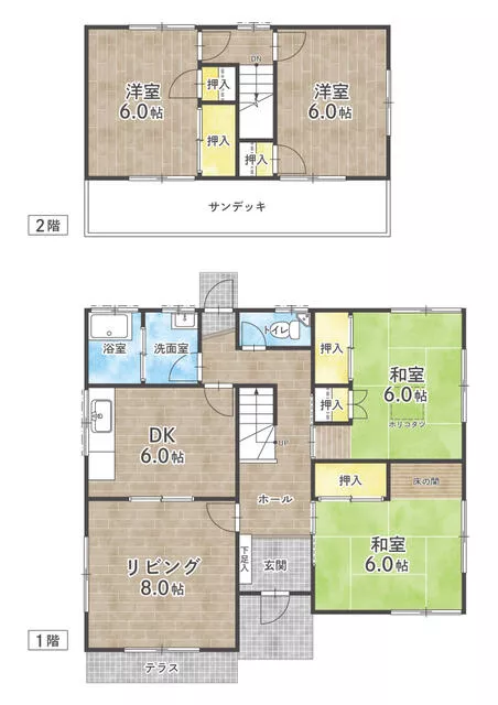 Yamaki, Ashigarakami District, 2-story building, 5DK