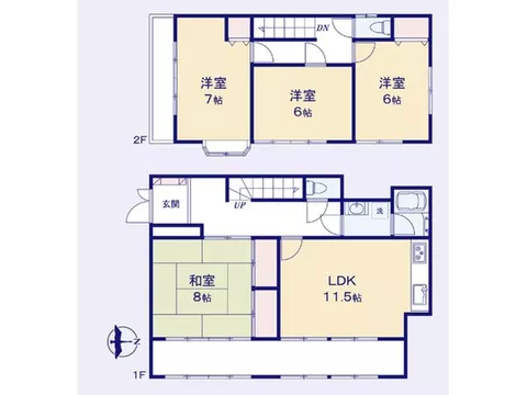South-facing road with good sunlight exposure! Spacious 69 tsubo lot with parking space for 2 cars! - Image 2