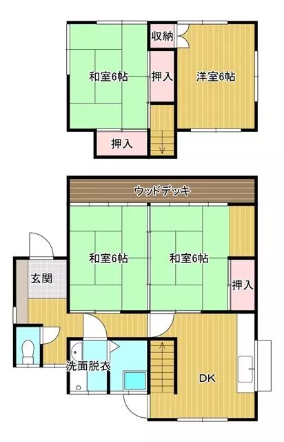 Miyazaki City, Tsukimigaoka 6-chome, 2-story, 4DK