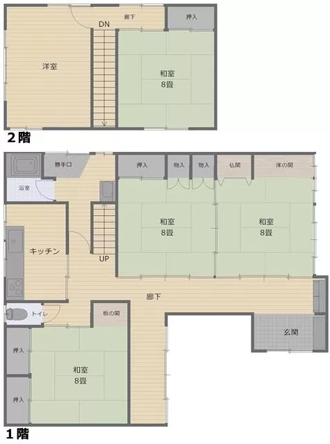 Sanjo City, Ishigami 1-chome (Kita-Sanjo Station) 2-story building 5K