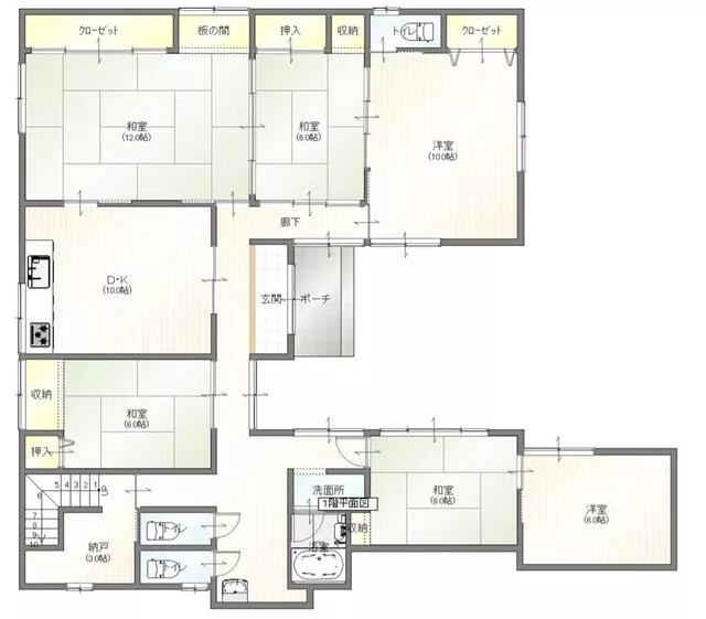 Oshu City, Maesawa, Yamashita (Maesawa Station) 2-story building 7SDK