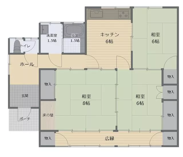 Onomichi City Mukoujima Town (Onomichi Station) Single-story building 3DK