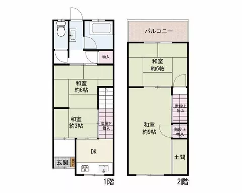Kishiwada City, Kamochō 4-chome (Haruki Station) 2-story building 4DK