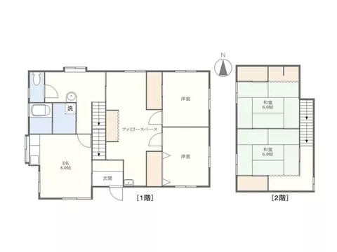 Roof, exterior, and part of the interior have been renovated! A 5DK house for sale with parking for 4 cars.