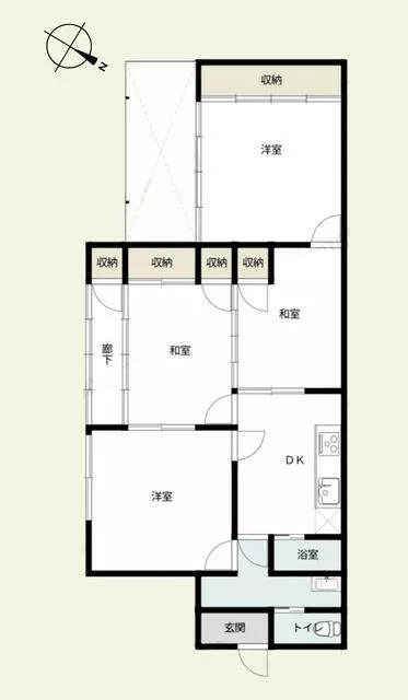 Toride City, Yoneoi (Inadoi Station), single-story building, 4DK