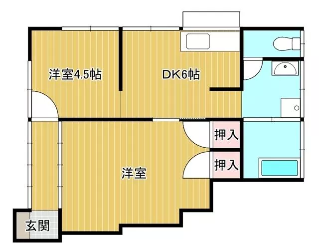 Miyazaki City, Oaza Tayoshi Single-story building 2DK