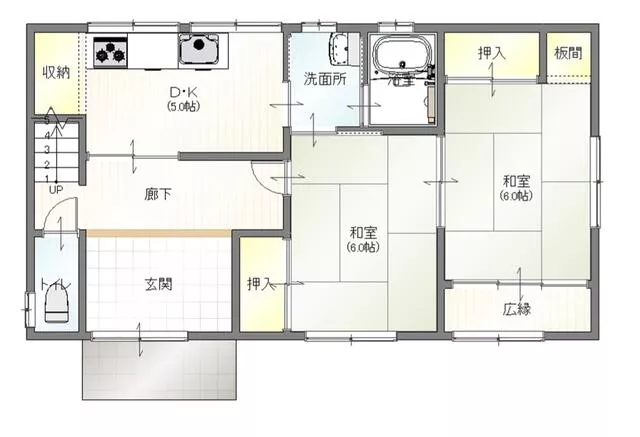 Oshu City, Mizusawa, Sotoyachi (Mizusawa Station) 2-story building 4DK
