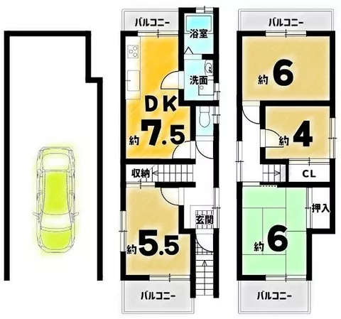 Kyoto City, Fushimi Ward, Kuga Honmachi 3-story 4DK