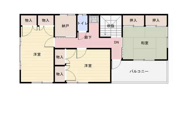 Tsuru City, Natsukari (Higashikatsura Station), 2-story, 6DK