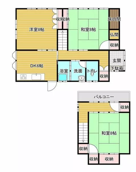 Oaza Ojima, Hiji Town, Hayami District, 2-story building, 3DK - Image 2