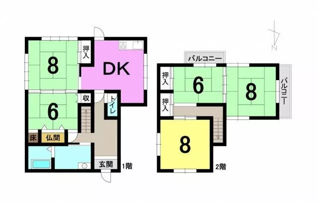 Gamō District, Hino Town, Ōaza Murai (Hino Station) 2-story 5DK