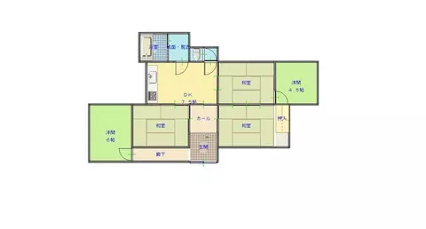 Akita City, Kohoku Shinmachi (Dozaki Station), single-story building, 5K