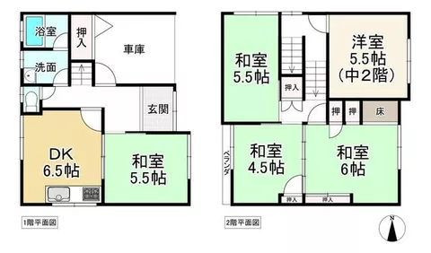 Kashihara City, Shijō Town (Yagi Nishi-guchi Station), 2 floors, 5DK