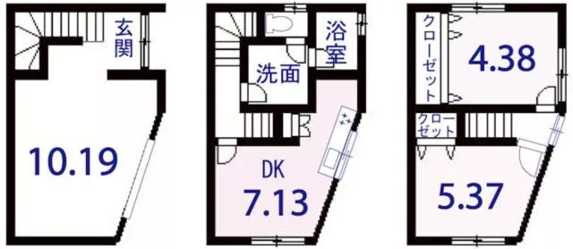 Nishikyo Ward, Kyoto City, Kamikatsura Kitanokuchi Town (Kamikatsura Station), 2-story building, 3DK