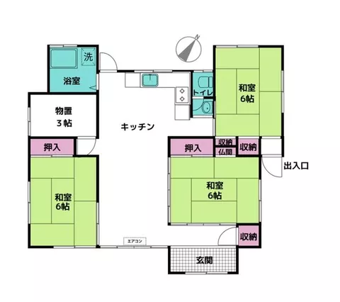 Hachijo Island, Hachijo Town, Mine (Izu Kyuko Shimoda Station) Single-story building 4LDK