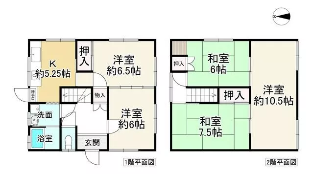 Kamimaki Town, Kitakatsuragi District, Shimomaki 6-chome (Hatada Station) 2-story building 5K