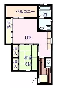 Yamaga City, Kogun, Single-story building, 1LDK