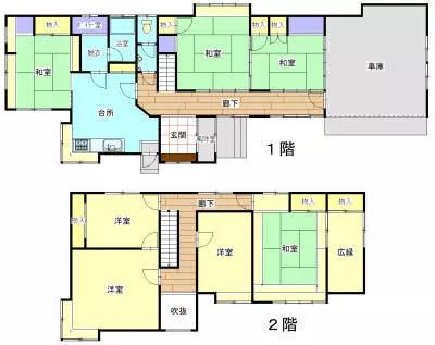 Yonezawa City, Narushima Town 3-chome (Nishi Yonezawa Station) 2-story 7DK