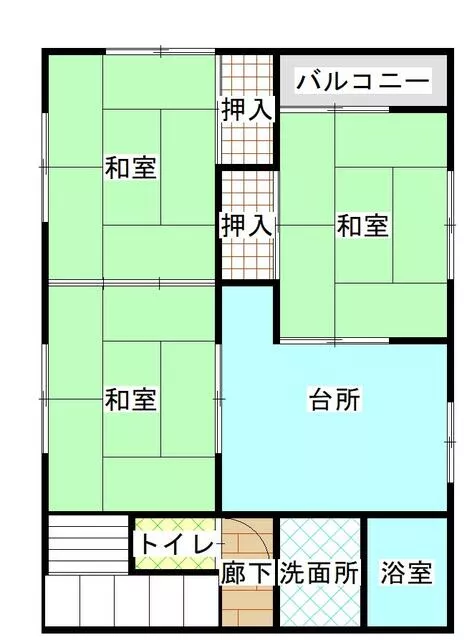 Nagai City, Daimachi (Minami Nagai Station) 2-story 3DK