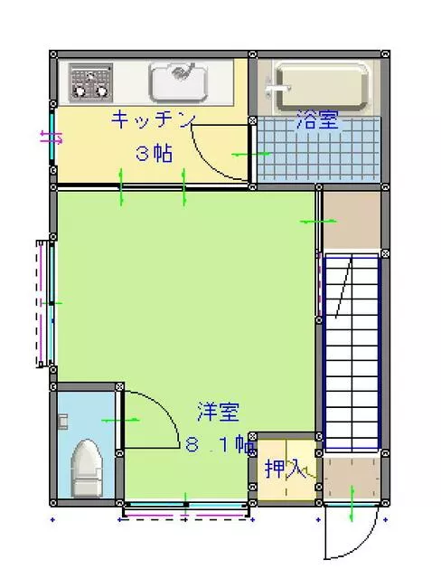 Shizuoka City, Shimizu Ward, Irifune Town (Shin-Shimizu Station), 2-story, 1DK