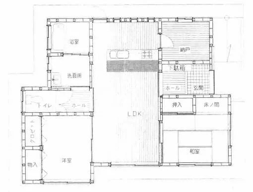 Kitagun Uchiko Town Nakagawa (Uchiko Station) Single-story building 2LDK