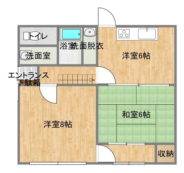 Uki City, Miankō Town, Hata (Mikankō Station) 2-story building 3LDK