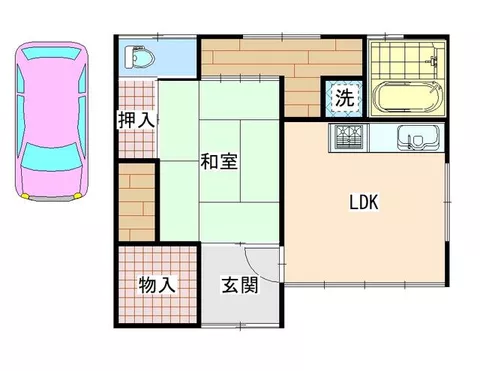 Sano City, Kubo-cho (Sano Station) Single-story building 1LDK