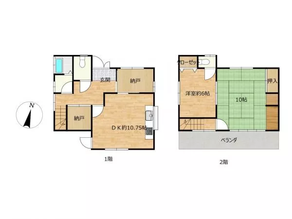 4DK single-story house in Tochi, Hirata Town, Sukumo City