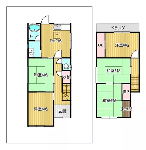 Tomitabayashi City, Nishikori Minami 1-chome (Takiya Fudo Station), 2-story, 5DK - Image 2