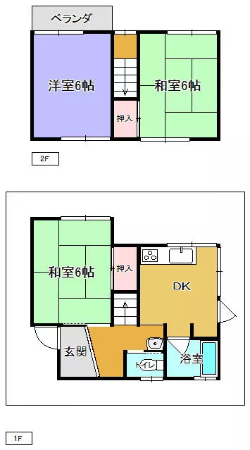 Yawata City, Yawata Suguri (Ishikiri Hachiman Shrine Station) 2-story building, 3DK