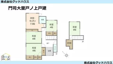 Kitakyushu City Moji Ward Osarito no Kami 4-chome (Moji Station) 2-story building 4DK