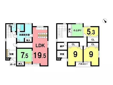 House Do Hachinohe Tamuka - Spacious washroom and convenient circulation layout are attractive♪ - Image 2