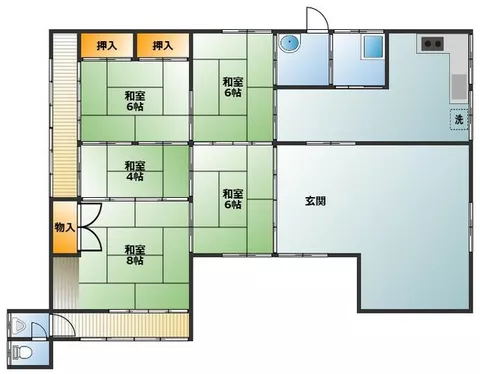 Yanagawa City Higashikamakita (Kamakita Station) Single-story building 5K - Image 2