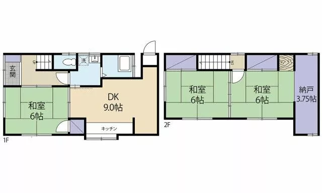 6-chome, Kabe, Asakita-ku, Hiroshima City (Kawato Homachigawa Station) 2-story building 3SDK