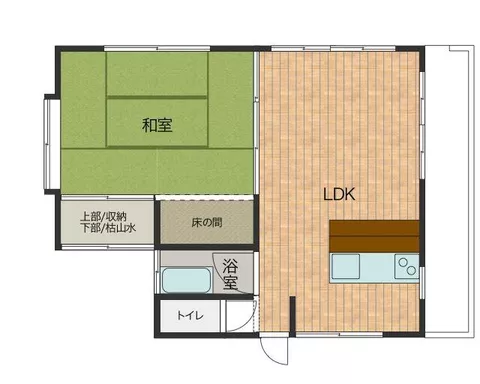 Etajima City, Okimi Town, Kore-naga, single-story building, 1LDK