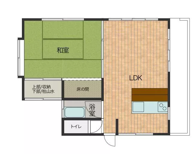 Etajima City, Okimi Town, Kore-naga, single-story building, 1LDK