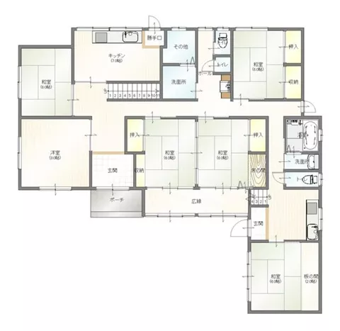 Oshu City, Esashi Yoka-cho 1-chome (Mizusawa Esashi Station) 2-story building 9SDK