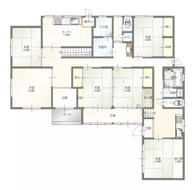 Oshu City, Esashi Yoka-cho 1-chome (Mizusawa Esashi Station) 2-story building 9SDK