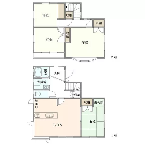 Chikushino City, Oaza Kumi (Chikushi Station) 2-story 4LDK