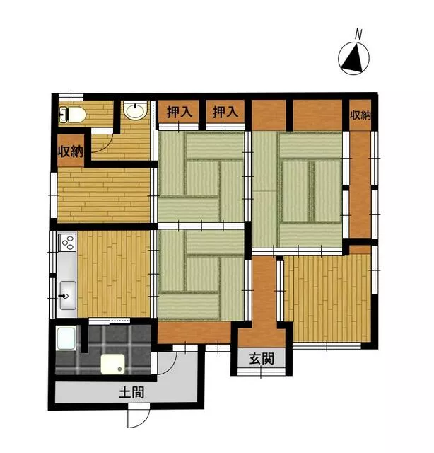 Nishinihon City, Oodotsu 4-chome (Oodotsu Station), single-story building, 4SDK