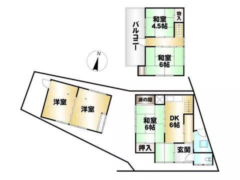 [Kintetsu Brokerage] ○Corner lot ○Land approximately 42.9 tsubo ○3DK + Detached (2 rooms)