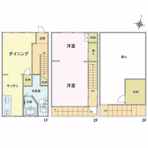 Katsushika-ku, Higashi-Yotsugi 4-chome (Yotsugi Station) 3-story building 2DK