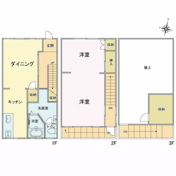 Katsushika-ku, Higashi-Yotsugi 4-chome (Yotsugi Station) 3-story building 2DK